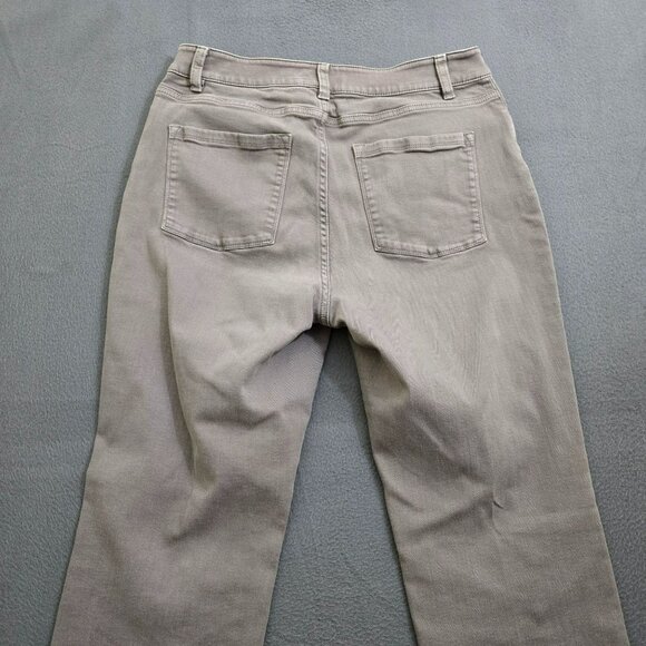 L.L. Bean Women 10 Classic Fit Gray Straight Leg Mid Rise Jeans - Picture 4 of 12